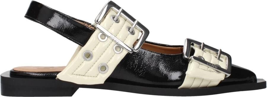 Ganni Chunky Buckle Ballerina Schoenen Black Dames - Foto 4