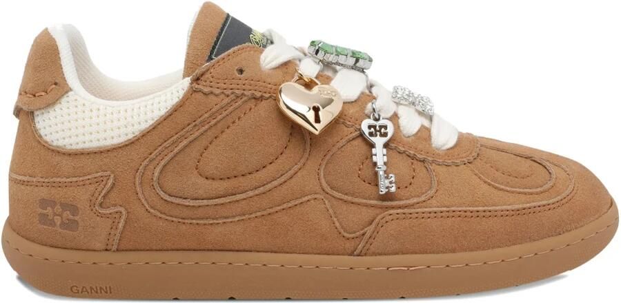 Ganni Round-toe Charm Sneakers