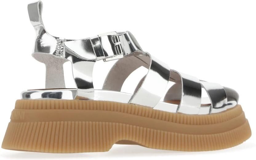 Ganni Platte sandalen Grijs Dames - Foto 2