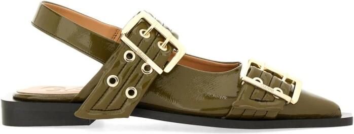 Ganni Slingback Ballerina's met Gesp