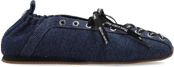 Ganni Sportieve Ballerina in Denim