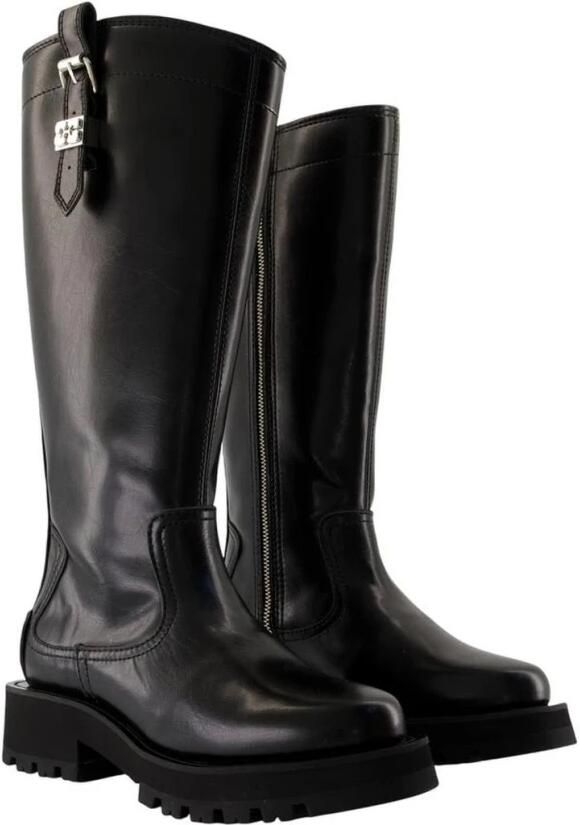 Ganni Studs High Boot Crinkle Oleatex - Foto 2