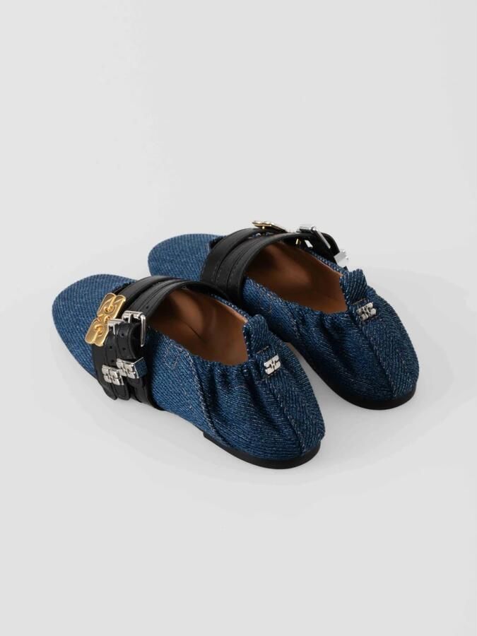 Ganni SUE Triple Ballerina Denim - Foto 2