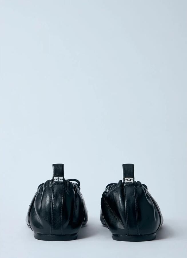 Ganni Zwarte veterschoenen met metalen oogjes - Foto 4