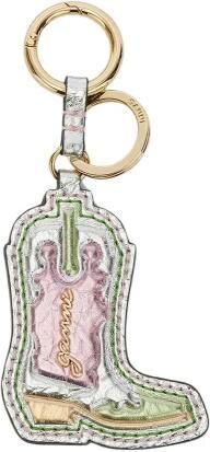 Ganni Western Boot Sleutelhanger in Metallic