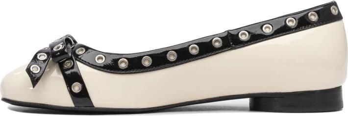 Ganni Witte Ballerina Flats met Strikdetail