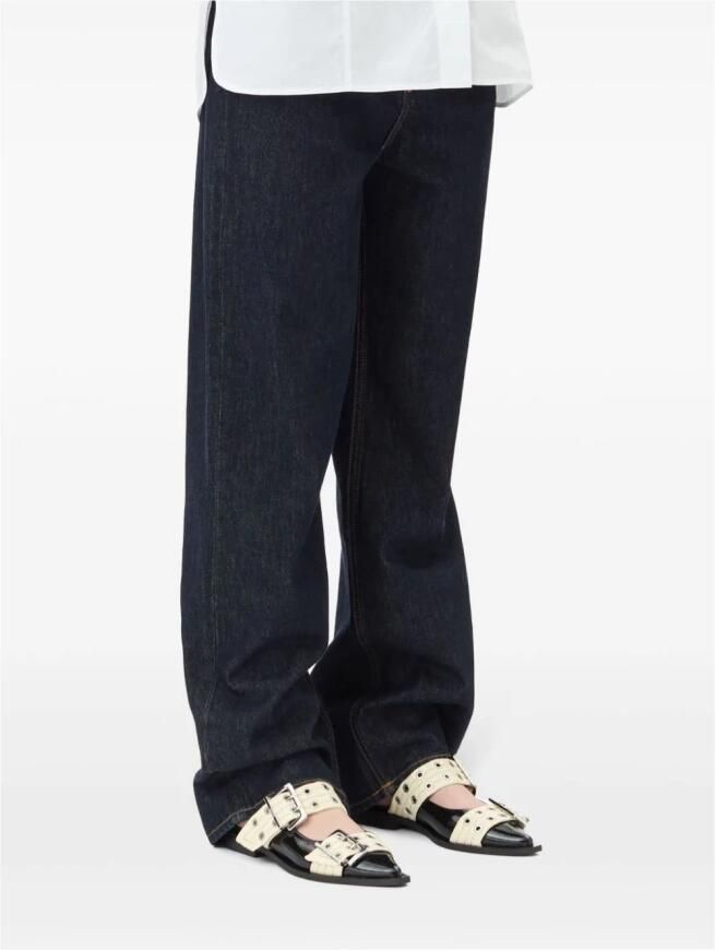 Ganni Chunky Buckle Ballerina Schoenen Black Dames