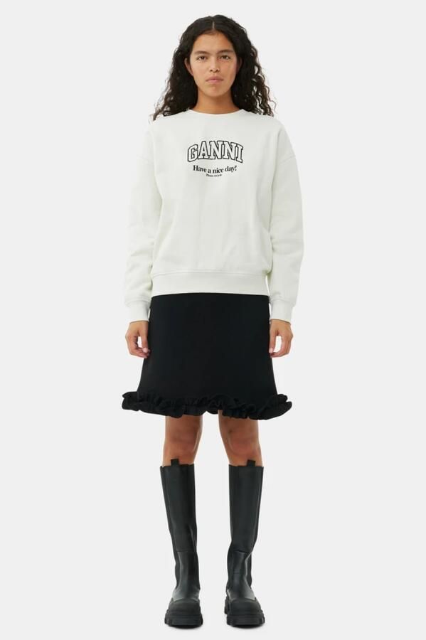 Ganni Zwarte Cleated High Chelsea Laarzen