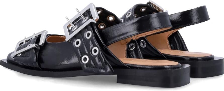 Ganni Zwarte Gesloten Ballerina's Aw25 - Foto 2