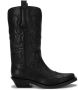 Ganni Zwarte Geborduurde Western Mid-Calf Laarzen Black Dames - Thumbnail 4