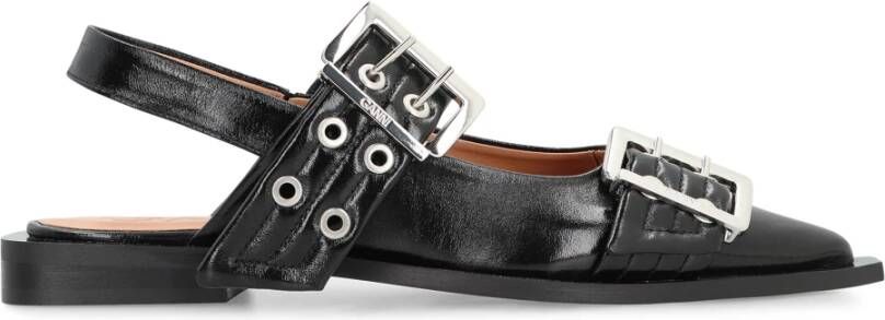 Ganni Gesp faux leren slingback pumps