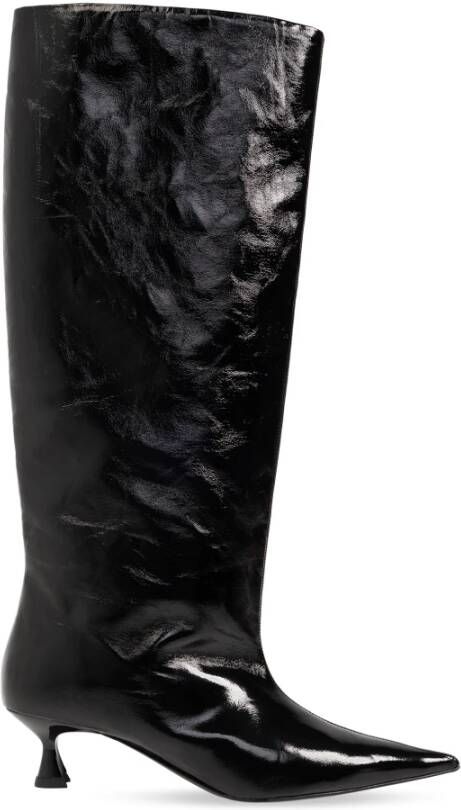 Ganni Soft Soluchy Hoge Hak Hoge Laarzen Black Dames - Foto 5