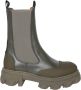 Ganni Chelsea Tonal Laarzen in Kaki-Kalamata Green Dames - Thumbnail 1