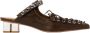 Ganni Groene Leren Instap Schoenen - Thumbnail 1