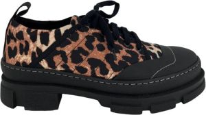 Ganni Hybrid leopard sneaker Zwart Dames
