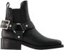 Ganni Leather boots Black Dames - Thumbnail 1