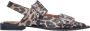 Ganni Leopard Print Buckle Ballerina Flats Brown Dames - Thumbnail 4
