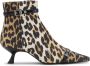 Ganni Luipaardprint Enkellaarzen Multicolor Dames - Thumbnail 1