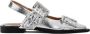 Ganni Metallic Buckle Ballerina Schoenen Gray Dames - Thumbnail 1