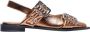 Ganni Metallic gesp ballerina flats Yellow Dames - Thumbnail 1