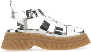 Ganni Platte sandalen Grijs Dames