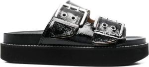 Ganni Platte sandalen Zwart Dames
