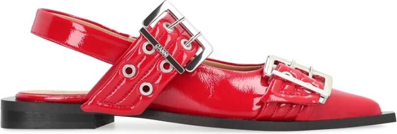 Ganni Puntige Neus Gesp Slingback Pumps