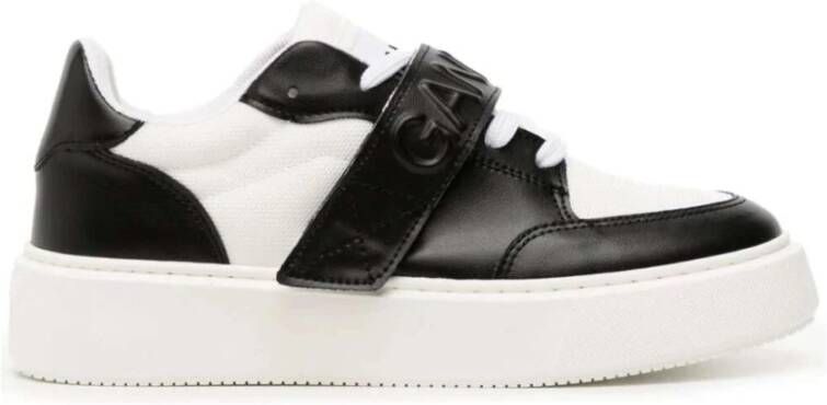 Ganni Retro-geïnspireerde zwart witte sneakers White Dames