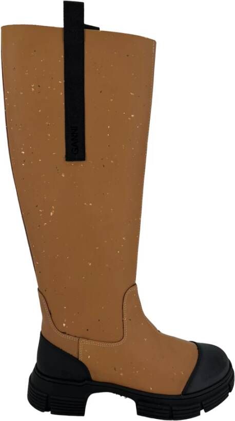 Ganni Rubber Knee boot Bruin Dames