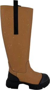 Ganni Rubber Knee boot Bruin Dames