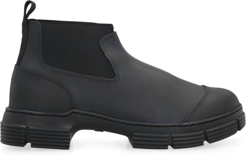 Ganni Rubberen City Boots met Elastische Inzetstukken