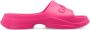 Ganni Rubberen slides met logo Pink Dames - Thumbnail 4