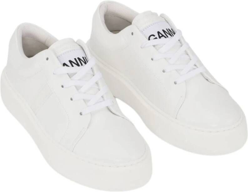 Ganni Sportieve Mix Cupsole Sneakers Beige Dames