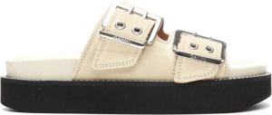 Ganni Sliders Beige Dames