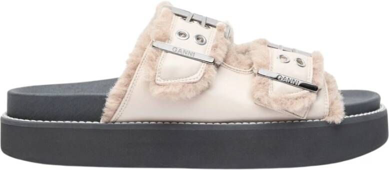 Ganni Platform muiltjes Beige Dames