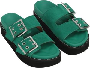 Ganni Sliders Groen Dames