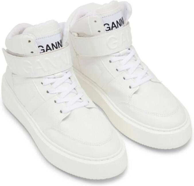 Ganni Sneakers met logo White Dames