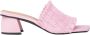 Ganni Technische Smock Kitten Heel Mules Roze Dames - Thumbnail 1