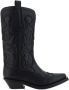 Ganni Zwarte Geborduurde Western Mid-Calf Laarzen Black Dames - Thumbnail 3