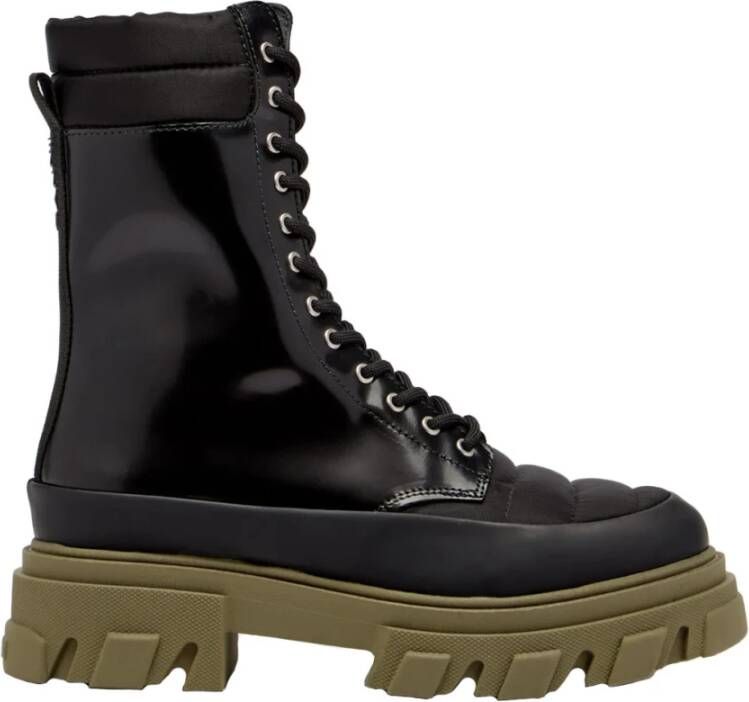 Ganni Urban Platform Combat Boots Black Dames