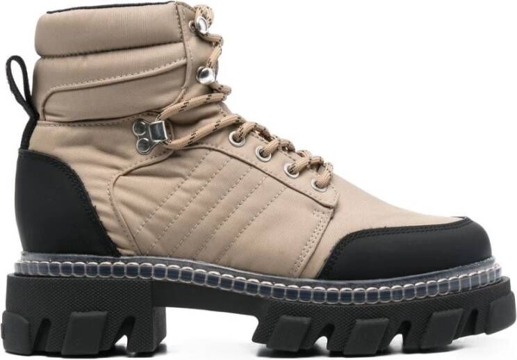 Ganni Veterlaarzen Beige Dames