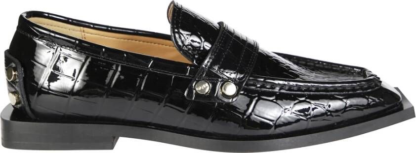 Ganni Vierkante Neus Loafer met Studs