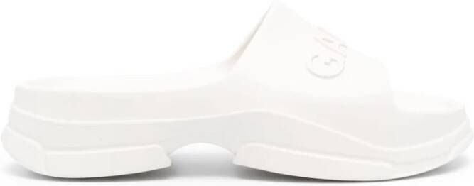 Ganni Witte Sandalen met Open Teen White Dames