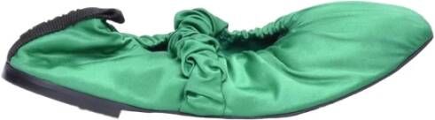 Ganni Zijden Ballerina Schoenen Rubberen Zool