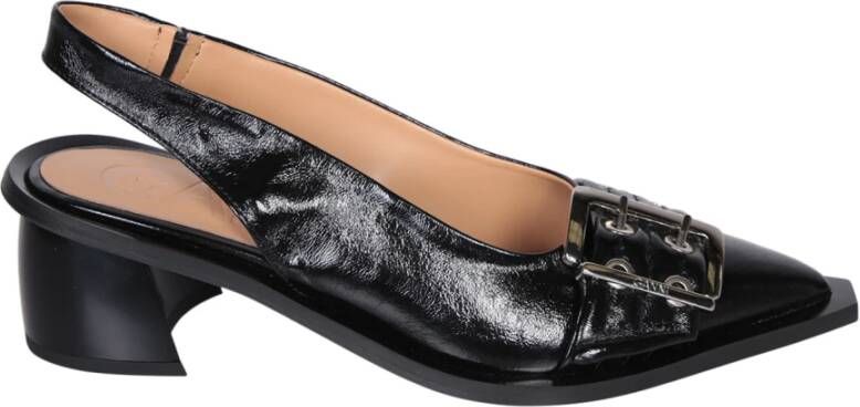 Ganni Zwarte Ballerina Flats Black Dames