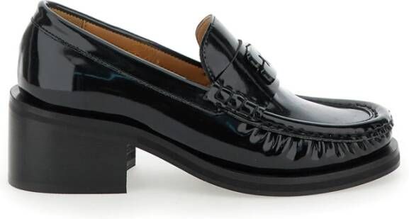 Ganni Zwarte Butterfly Loafer Platte Schoenen Black Dames