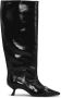 Ganni Zwarte Patent Hoge Schacht Slouchy Laarzen Black Dames - Thumbnail 1