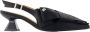 Ganni Zwarte Kitten Pumps Glad kalfsleer - Thumbnail 1