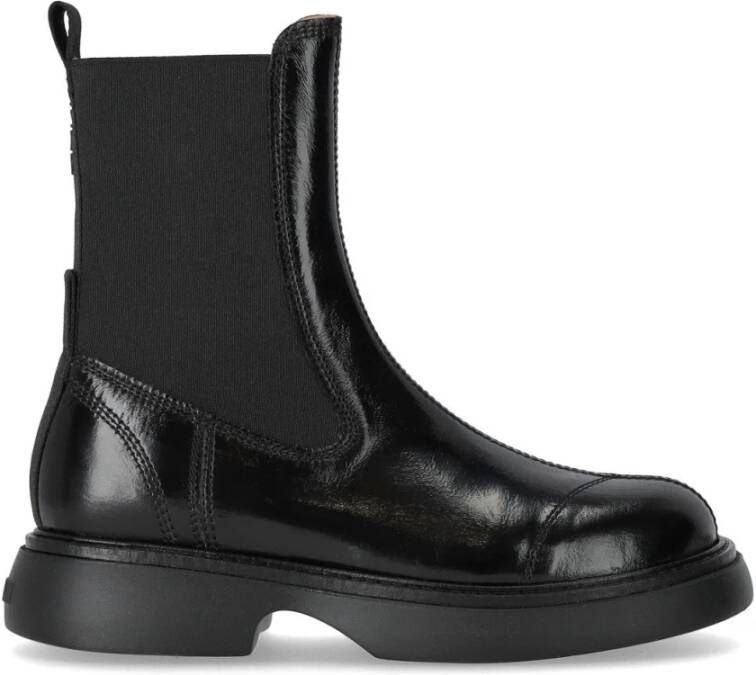 Ganni Zwarte Mid Chelsea Laarzen Made in Portugal Black Dames