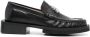 Ganni Zwarte platte schoenen Zwarte Rhinestone Logo Leren Loafer Black Dames - Thumbnail 2